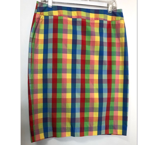 Checkered Pencil Skirt - Picture 3 of 8
